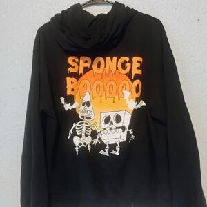Nickelodeon Black Hoodie with Orange and White Design